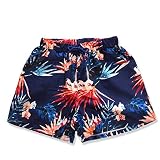 [Natural Style] 水着 ショートパンツ サーフパンツ レディース ビーチパンツ 大きいサイズ XYZ(ボタニカルネイビー L)