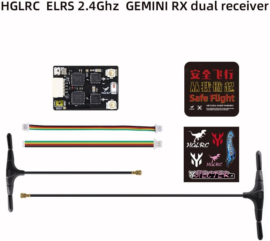 Contents of HGLRC ELRS Gemini RX package