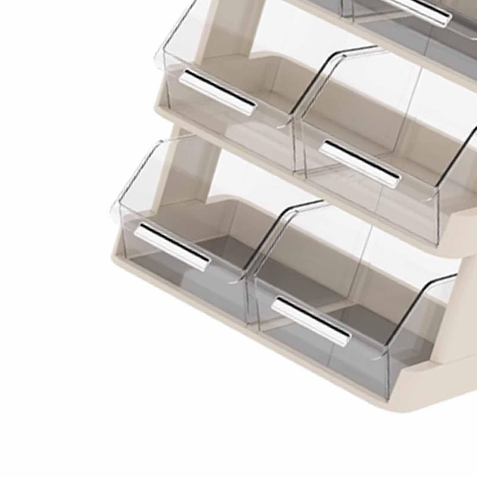 Teebeutel-Organizer, Desktop-Aufbewahrungsregal für Kaffeekapseln, mehrschichtiges Display, große Kapazität, durchsichtiges Paket, stapelbarer Trennständer für Büro, Café, Bar (4 Layer 30x17x42.5cm)