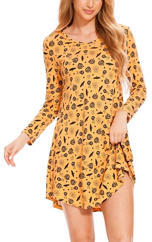 Image of GYS Womens Bamboo Viscose Nightgown Super Soft Lightweight Night Shirts for Sleeping