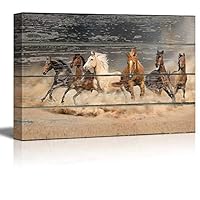 SIGNWIN - Canvas Wall Art - Running Horse - Poster Giclee Wall Decorations for Living Room High Definition Printed - 16x24 inches
