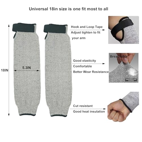 Cut Resistant Farmers Sleeves, Arm Burn Protection Sleeve for Thin Skin and Bruising, Arm Guards for Men Women - Image 4