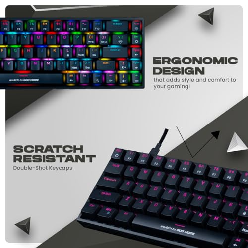 Cosmic Byte CB-GK-31 Artemis 68Key Per Key RGB Wired Mechanical Keyboard, Upgraded with Swappable Outemu Red Switches and Software (Black) - Image 6