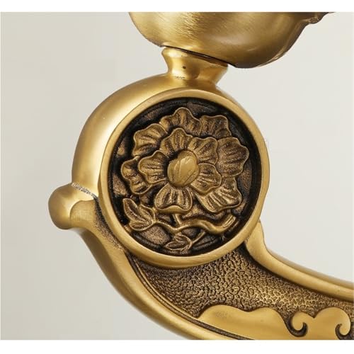 Lámpara de pared de jade con acabados de cobre, iluminación elegante para el hogar 5