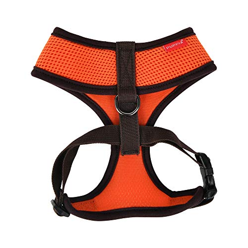 Puppia Soft Dog Harness II Mesh Over-The-Head All Season No Pull No Choke Walking Training Adjustable for Small & Medium Dog - Orange - S - Image 3