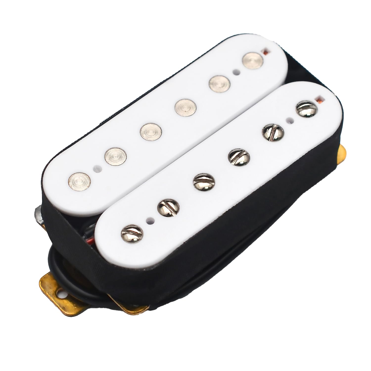 Alnico Lot de 5 micros Humbucker pour guitare électrique à double bobinage Blanc 52 mm