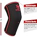 Elbow Sleeves 5mm (1 Pair) - High Performance Elbow Sleeve Support for Weightlifting, Weight Training & Powerlifting - Best Compression Straps - for Men and Women (Large, Black/Red)