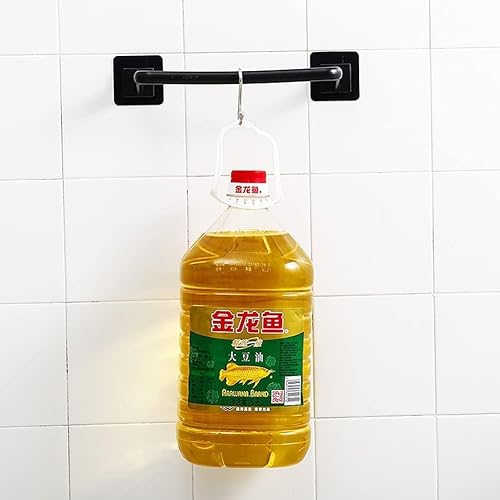 Miniatura 3 de Barra de toalla autoadhesiva, barra de toalla autoadhesiva blanca, barra de toalla para colgar en la pared, soporte para toallas de baño, estante de