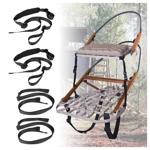 bssiwbepon Tree Stand Backpack Straps and Utility Straps Deer Hunting Accessories Tree Stand Holding Climbing Transport System Hunting Backpack Treestand Carrying Stabilizer Strap Lightweight 4PCS
