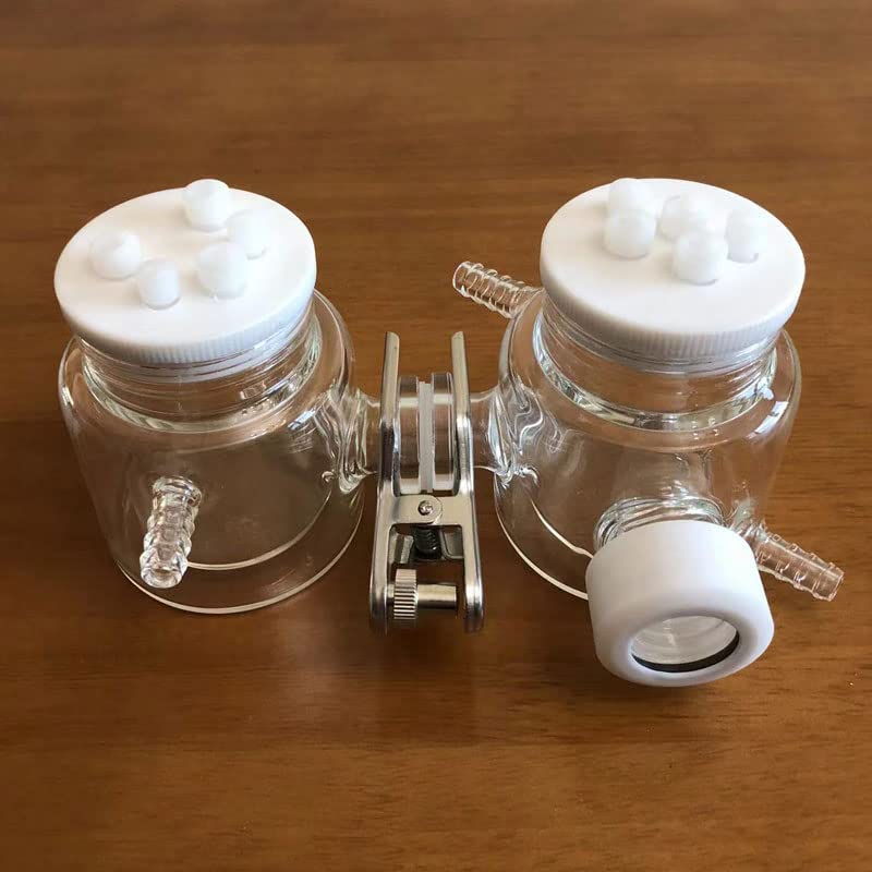 H-Type Replaceable Membrane Water Bath Sealed photoelectrochemical Cell Quartz Light Window Electrolysis Device (250ml)