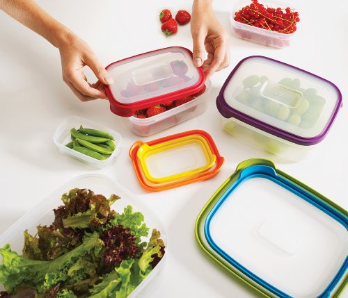 image for Joseph Joseph Nest Plastic Food Storage Containers Set with Lids Airti