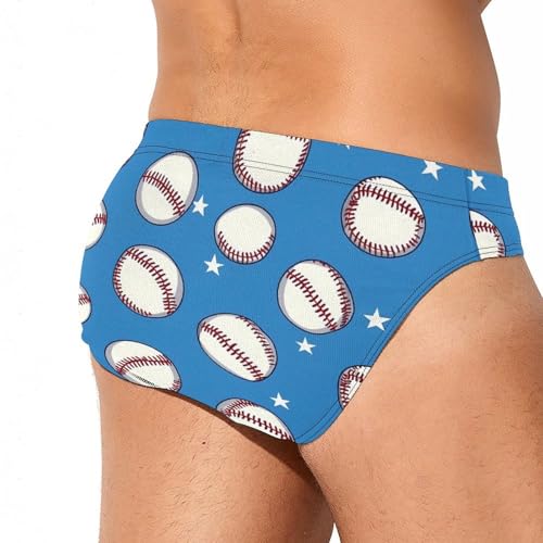 USA Baseball Sports Mens Swim Briefs Quick Dry Swim Trunk Bikini Underwear Swimsuit3