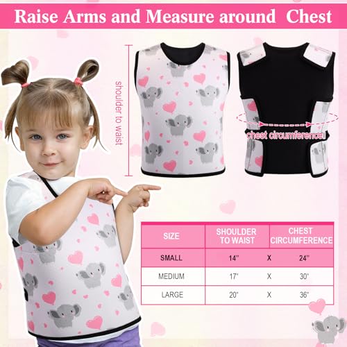 Image of Janmercy Kids Compression Vest Ages 2 to 9 Soft Adjustable Breathable Neoprene Comfort Vest for Boys Girls School Home Daily(Elephant,Small)