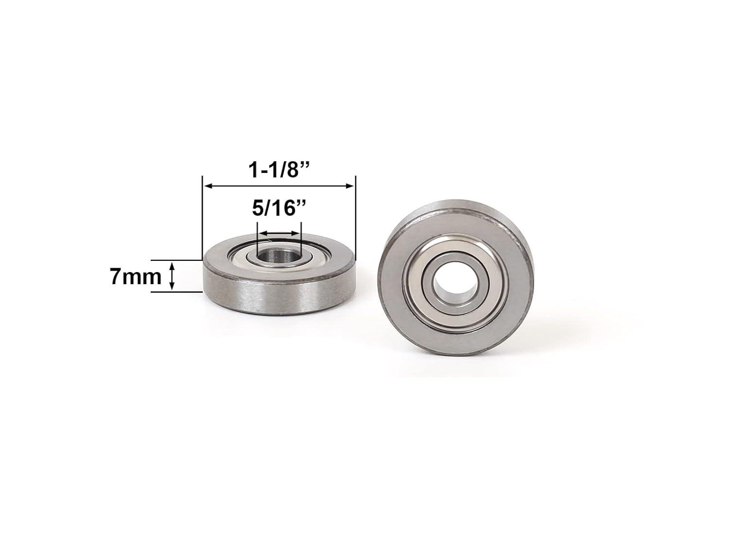 Yonico 5/16-Inch Inner Diameter Arbor Router Bits Bearing 1-1/8-Inch OD X 5/16-Inch ID X 5/16-Inch Height