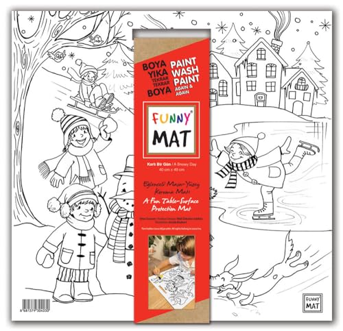 Funny Mat Blanc 40 x 40 cm évite les gribouillages sur les meubles en bois