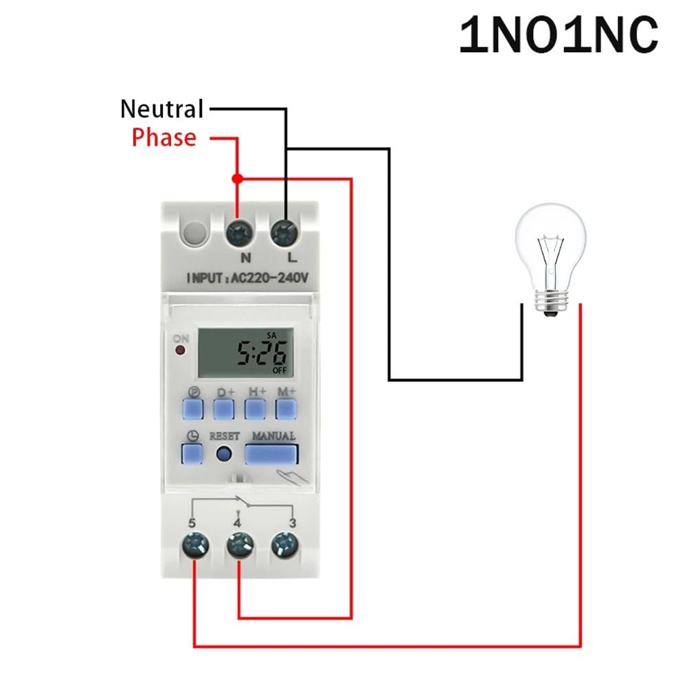 7-dniowy programowalny elektroniczny przekaźnik czasowy, sterowanie cyfrowym przełącznikiem czasowym AC 220 V, 230 V, 12 V, 24 V, 48 V, 16 A, montaż na szynie DIN THC15A (15A, 1NO1NC 12 V AC DC)