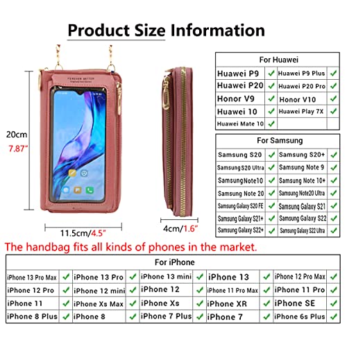 Image of PORT&LOTUS Small Crossbody Handbags for Women Cell Phone Purse Wallet Ladies Women's Clutch PU Leather Shoulder Bags