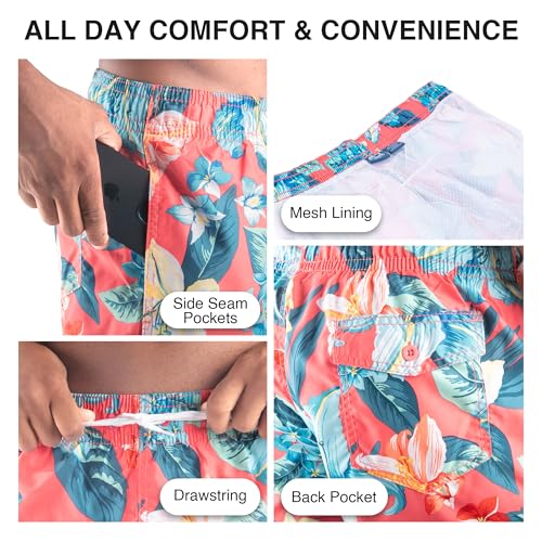 Image of Kanu Surf Men's Big Viper Extended Size Stripe Swim Trunk