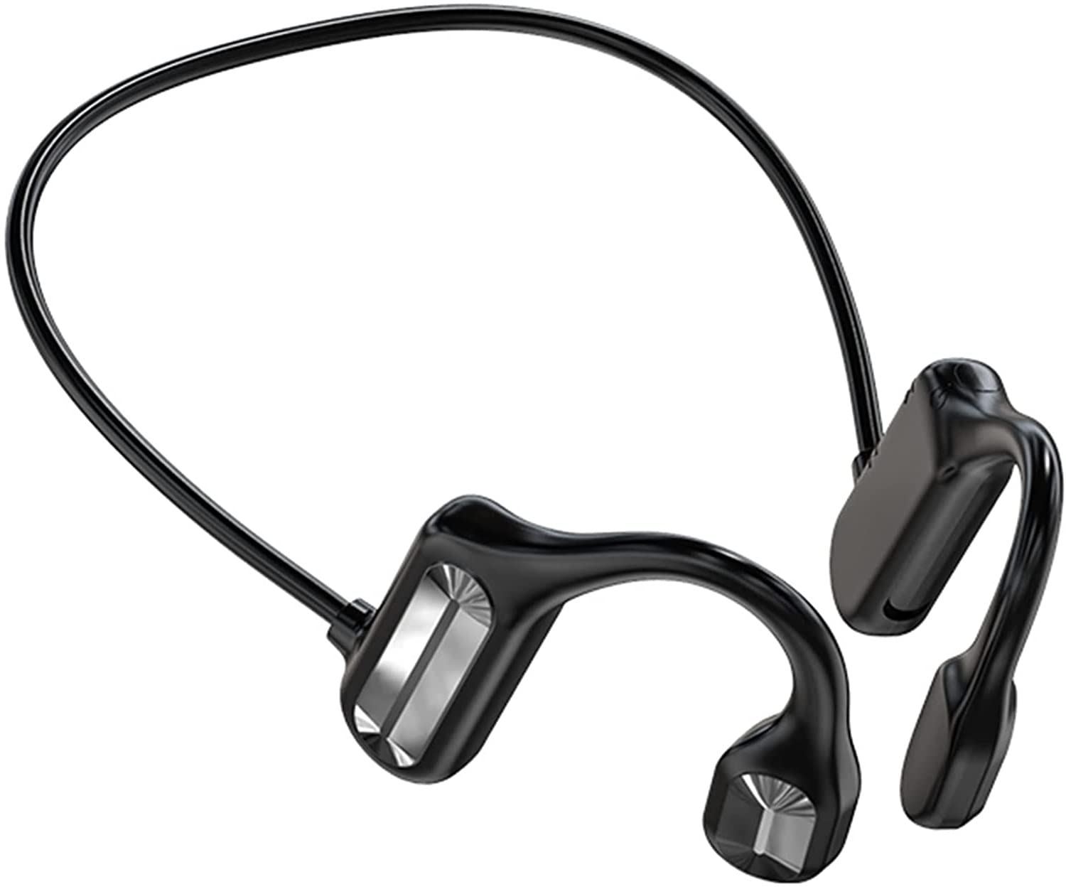TEDATATA Sports Bone Conduction Headphones, Non in-Ear Sensor Earphones, Suitable for Sports Running Lightweight (Black)