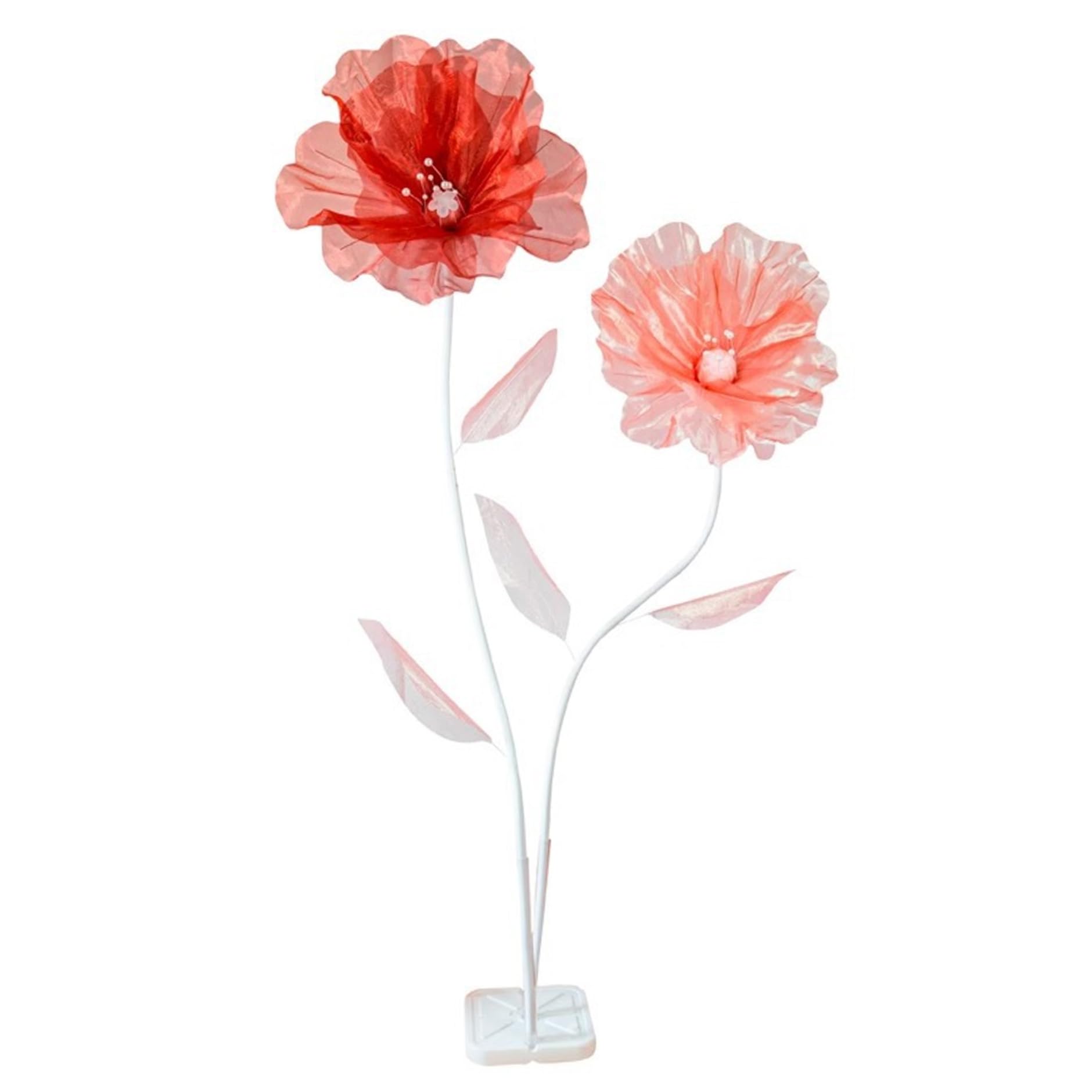 Comebachome Giant Flowers for Decoration 1 Set Artificial Gauze Large Flowers with Standing Base Adjustable Bendable Flower Decorations for Wedding, Propose, Engagement, Utilisation d'été