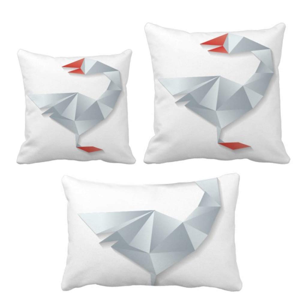 Housse de coussin Oie Origami géométrique abstrait déco maison