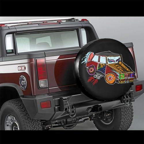 Image of Custom Spare Tire Cover Waterproof Dustproof, Customized Whell Tire Cover with Personalized Photo Text Logo, Customize Wheel Tire Protector for Jeep SUV Truck, Fits For Tire Diameter 23.6 inch-27 inch