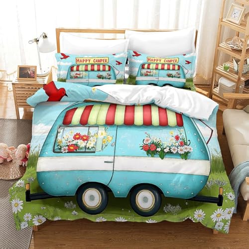 Housse de couette militaire 200x200 en microfibre résistante et ultra douce avec zip - 3