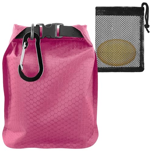 Uliya Reiseseifentasche Travel Mobiler Seifenbehälter für Seifenwürfeln Auslaufsicher Schnell Trocknende Seifentasche mit Seifenschaumbeutel und Haken Ideal für Reisen, Camping, Außenbereich (Rosa)