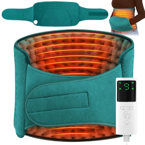 Manta Electrica Vleuexe 130X30cm Esterilla Electrica Con Bolsillo con 9 Niveles de Temperatura,Apagado Automático Lavable Calentamiento Rápido Almohadilla Eléctrica Lumbar Espalda Cuello Cervical Azul