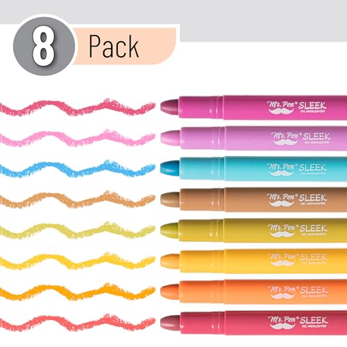 Image of Mr. Pen- No Bleed Gel Highlighters, Dark Sunshine & Smiles, 8 Pack | Bible Highlighters and Pens No Bleed, Bible Markers for Study, Journaling, School Supplies and Accessories