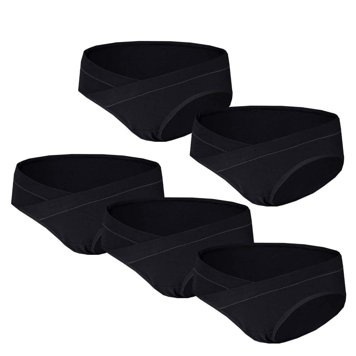maternità Knickers a Forma di V Reggiseni di Sostegno del Ventre in Cotone Traspirante Mutandine di Gravidanza delle Donne Postpartum Pack di 5