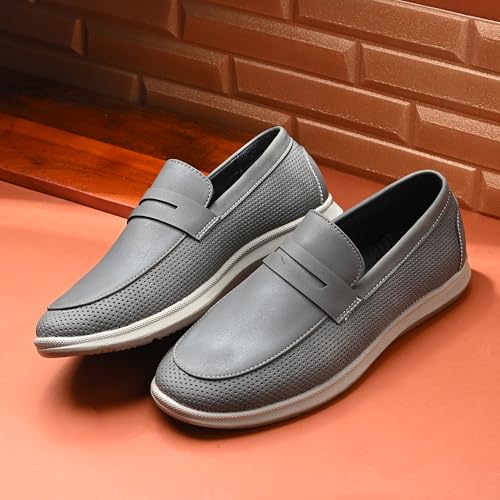 Image of Centrino Commute Loafers for Man | Shoes for Men Stylish | Casual Slip-On Lightweight Moccasins | Cushioned Insole | Comfortable Hand-Stitched Design | Mens Loafer Shoes for Office & Daily Travel Wear (8101)