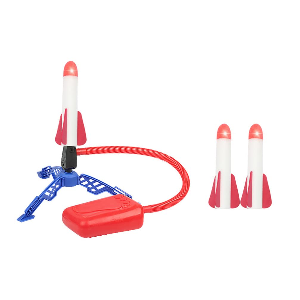 Balacoo Toy Rocket Foam Rockets Rocket Launcher Set Toy Air Jump Foam Rockets Rocket Toy Fun Outdoor Toy for Kids Boys Girls Gifts