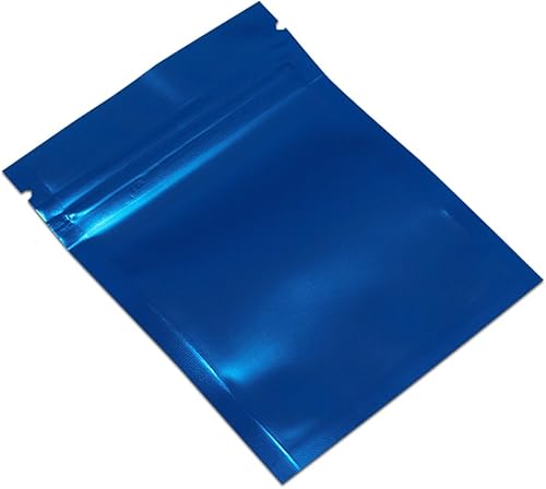 Miniatura 5 de PABCK 100 unidades de color azul mate de 3.9 x 5.9 pulgadas (tamaño interior de 3.34 x 4.53 pulgadas), bolsa resellable con cierre de cremallera