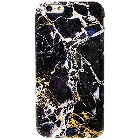 Wastou [Marble Texture Series] Slim Fit Anti-Shock Frosted TPU Protective Case for iPhone 6 Plus / 6s Plus 5.5Inch (Navy Blue) Cover
