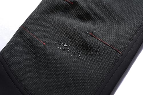 BenBoy Herren Wanderhose Wasserdicht Softshellhose Outdoorhose Winddicht Warm Gefüttert Skihose Snowboardhose Winter Trekkinghose,KZ41037M-Black-L