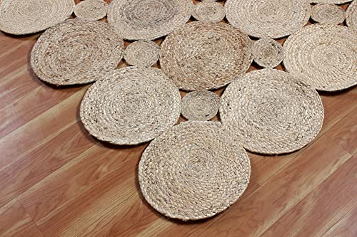 Tapis en jute naturelle tressée main 80 x 300 cm cuisine et salon - 7