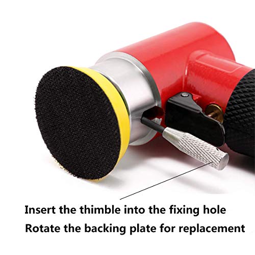 Valianto 2" 3" Mini Air Sander, Pneumatic Sander Random Orbital Eccentric Dual Action Polisher With M6 Thread Plate (2" And 3"),- Adjustable Airflow Valve - Us Connector #TOP2
