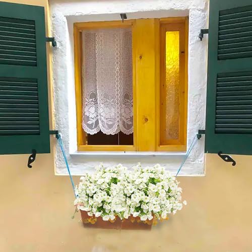 16 Bundles White Artificial Morning Glory Flowers UV Resistant for Outdoors — view 6