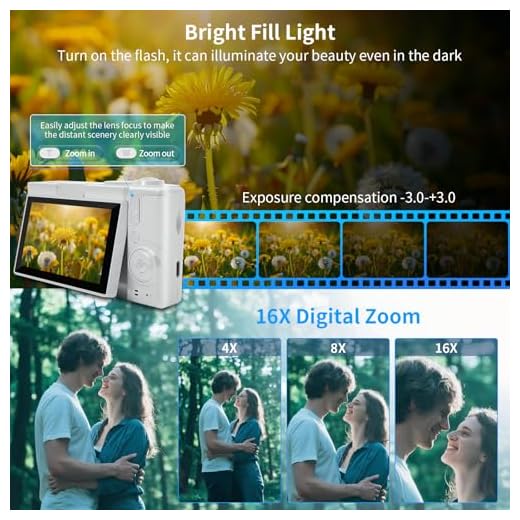 16X Zoom 4K Point and Shoot Camera