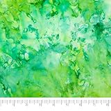 Singer 100% Cotton Batik Collection Green Tone 42 Inches Wide 2 Yard Precut
