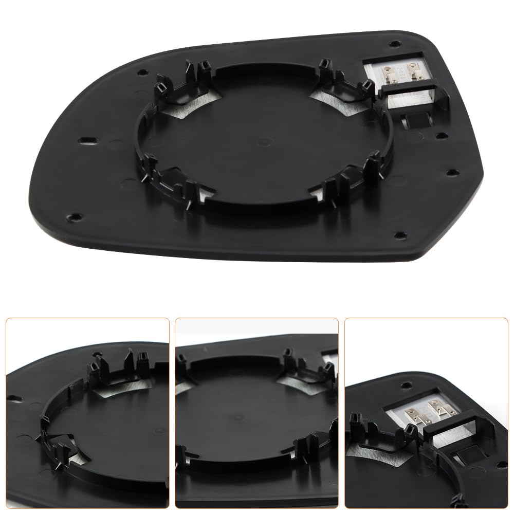 SENZEAL Vetro a specchio sostituzione per Nissan Micra K13 2010-2017 Leaf 2010-2012 Dacia Duster 2010-2013 Lodgy Dokker 2012-2021 Specchio Esterno Riscaldabile Adatto Lente di Retromarcia(Destro)