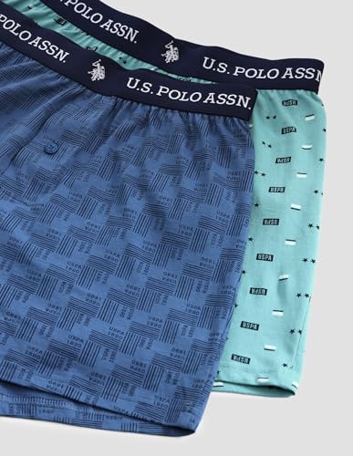 Image of U.S. Polo ASSN. Mens OEX09 Comfort Regular Fit Solid Boxers - Pack of 2