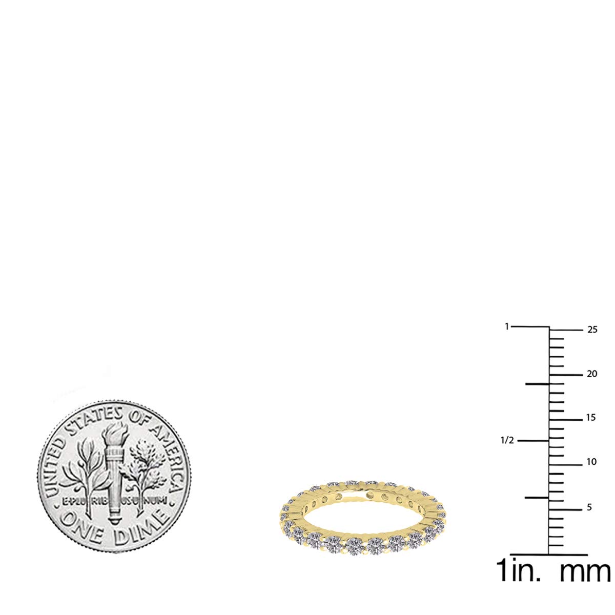 DazzlingRock Collection 10 quilates oro amarillo H-I Diamante cultivado en laboratorio