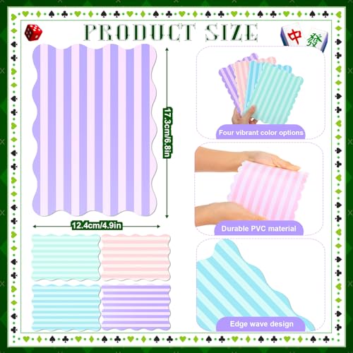 4 Piezas Mezclador de Cartas Mahjong de PVC Macaron miniatura 2