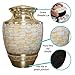 Adult Size Mother of Pearl Cremation Urn for Human Ashes, Funeral Ash Container with Bag