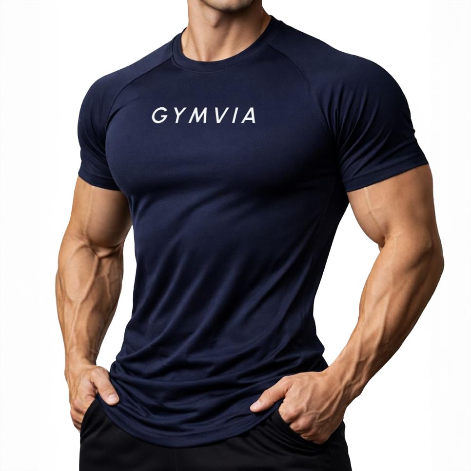 T-shirt de fitness coupe ajustée homme contre la transpiration en sport