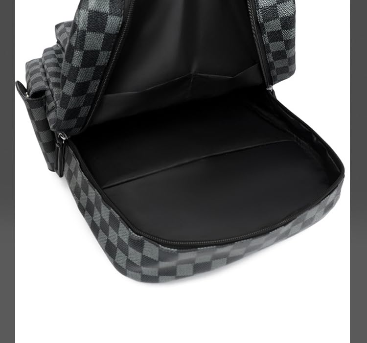 Retro men's business computer backpack,women's fashion travel large capacity waterproof leather backpack. (COLOR2)3