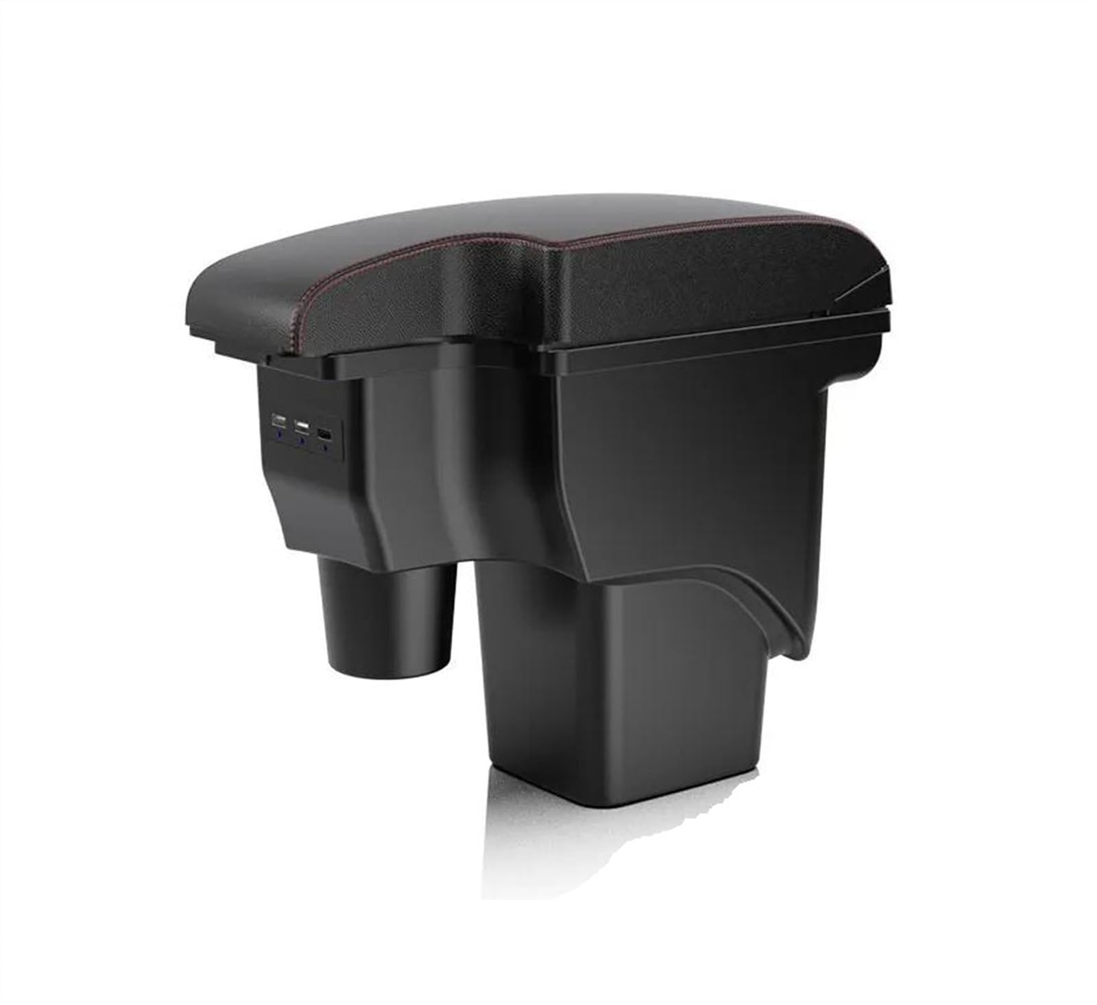NOHEEU Car Armrest Box Accessories Interior Details Retrofit Parts Storage For Focus 2 Mk2(A1 red line Corium)