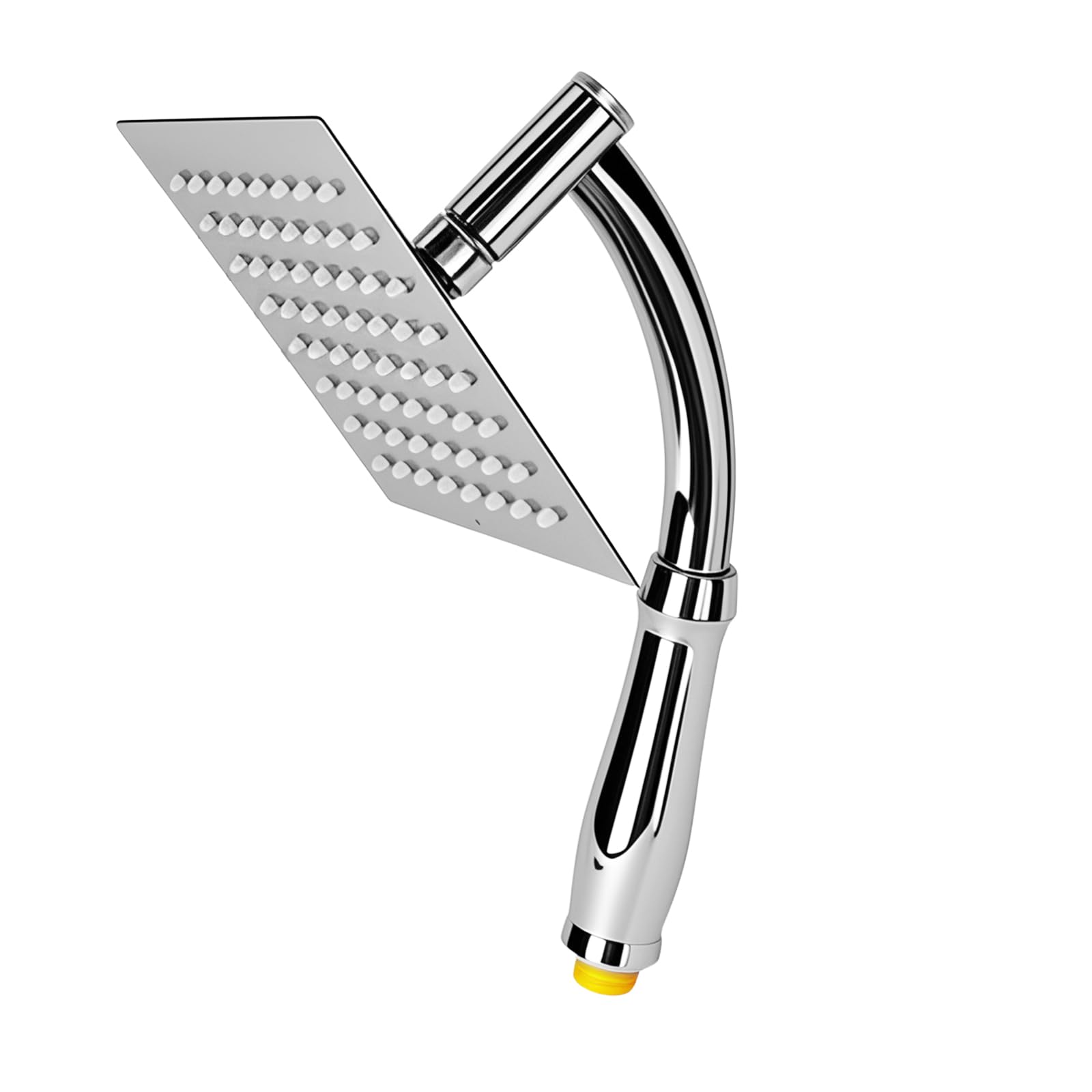 Rzspher Square Rainfall Shower Head and Handheld Shower Arm, 6 inch Stainless Steel Handheld Rain Shower with Extension Arm, Waterfall Shower Heads for Lush Shower Experience Chrome (Silver)